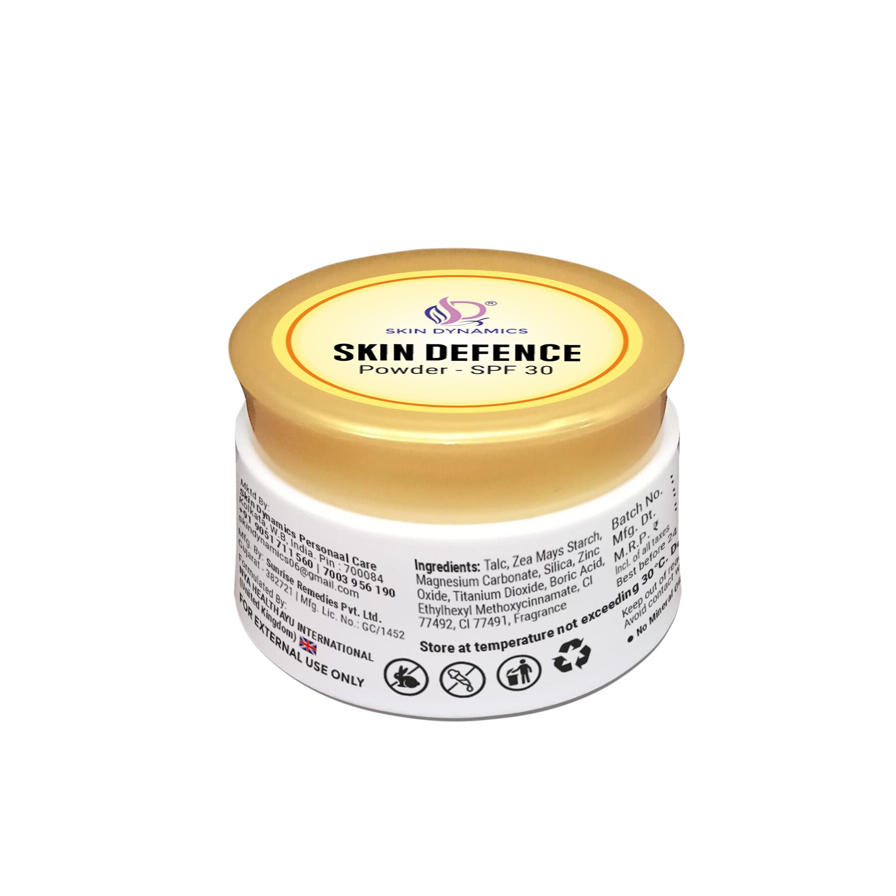 SKIN DYNAMICS SKIN DEFENCE Powder - SPF 30 -25gm - Image 2